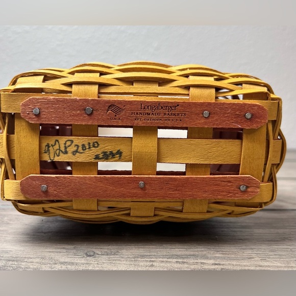 Longaberger 2010 Collectible Halloween Candy Corn Basket Combo orange yellow whi - Picture 8 of 9